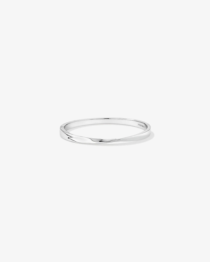61mm Sculpture Ribbon Bracelet in Sterling Silver
