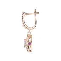 Pendants d'oreilles griffés en or rose 10 K avec diamants totalisant 0,38 ct et morganite Sir Michael Hill Designer