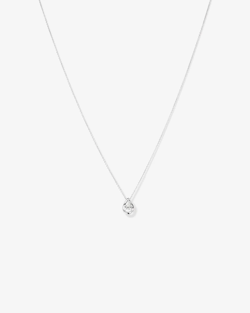 Pendentif poire de laboratoire Lume avec 0,10 carat TW de diamant cultivé en laboratoire en argent sterling