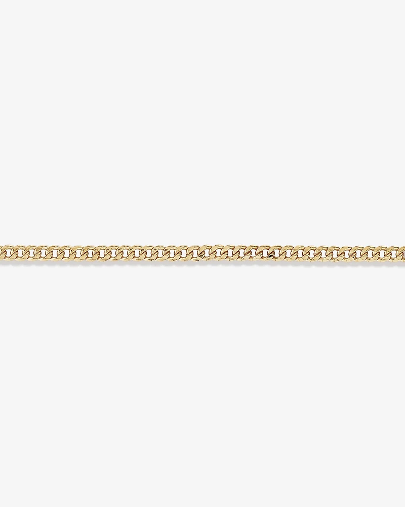 19cm (7.5”) Hollow Miami Curb Bracelet in 10kt Yellow Gold