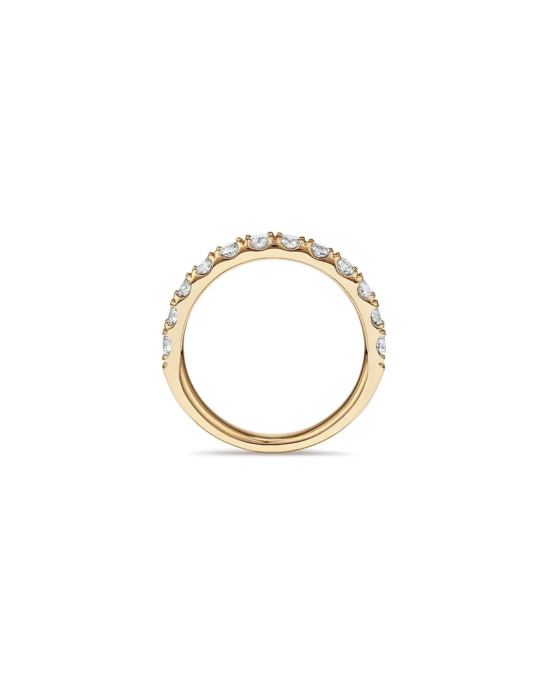 1.00 Carat TW Claw Set Diamond Wedding Ring in 14kt Yellow Gold