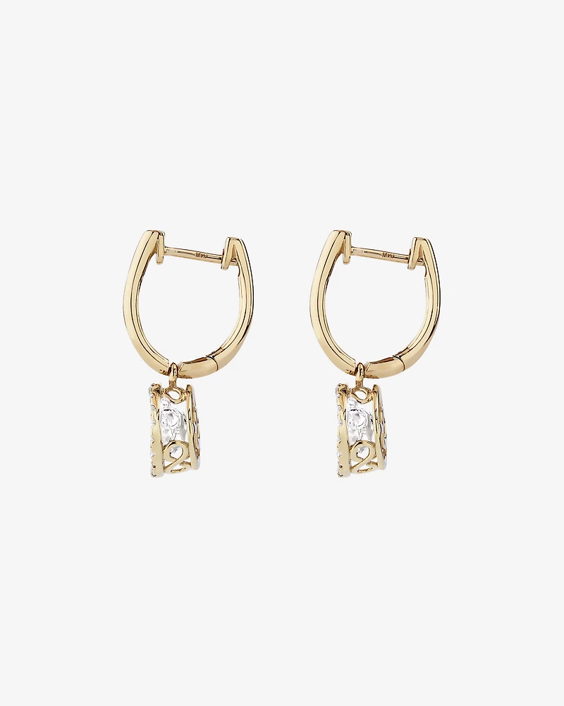 Boucles d'oreilles Everlight en or jaune 10 K avec diamants totalisant 0,50 ct