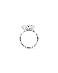 3.00TW Pear and Oval Laboratory-Grown Diamond Two Stone Engagement Ring 14kt White Gold