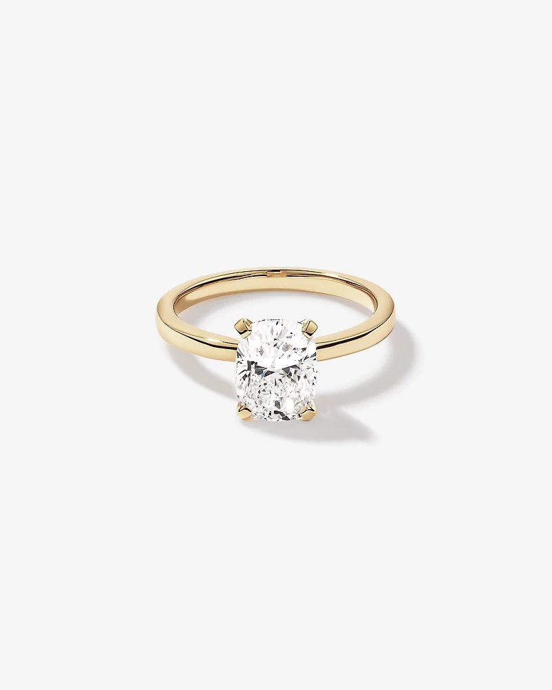 2.00 Carat TW Elongated Cushion Cut Lab-Grown Diamond Solitaire Engagement Ring 14kt Yellow Gold