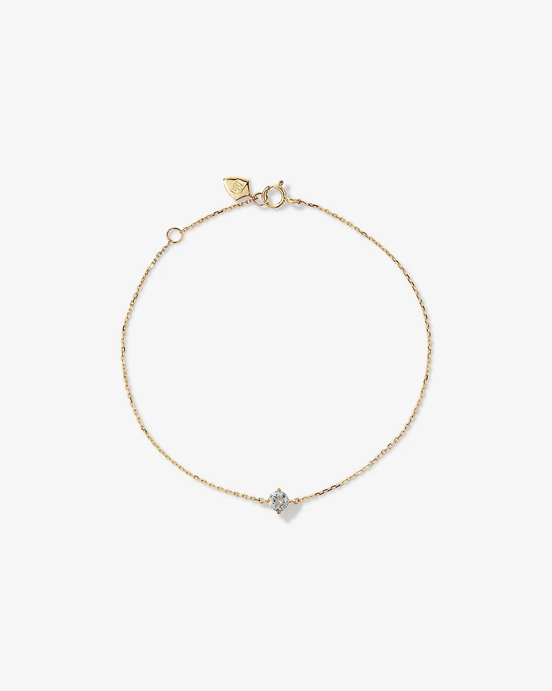 Bracelet with Aquamarine in 10kt Yellow Gold