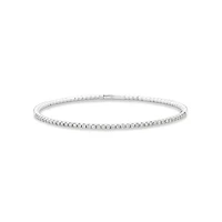 0.68 Carat TW Diamond Row Flex Bangle in 10kt Gold