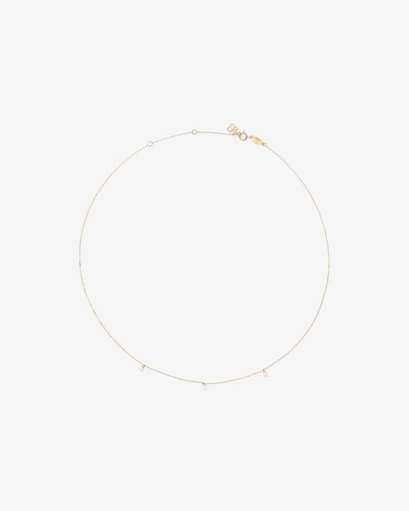 Collier de station de perles d’eau douce cultivées en or jaune 10 carats