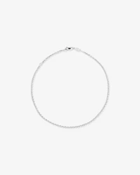 26cm (10.2") 1mm Width Belcher Chain Anklet in Sterling Silver