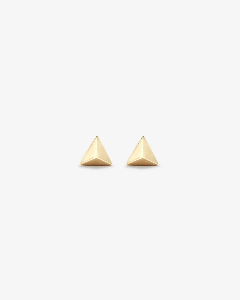 Pyramid Stud Earrings in 10kt Yellow Gold