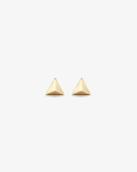 Pyramid Stud Earrings in 10kt Yellow Gold