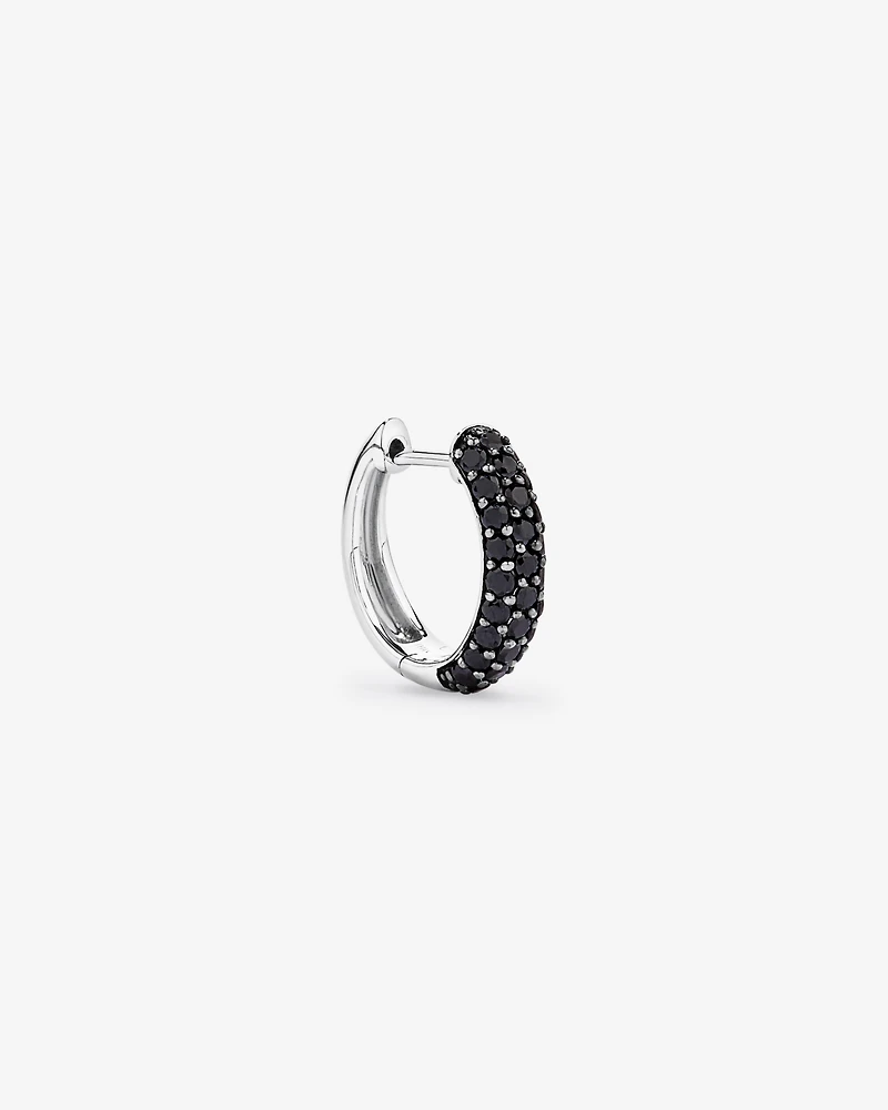 Boucle d’oreille Huggie Black Diamond TW 0,34 carat en argent sterling