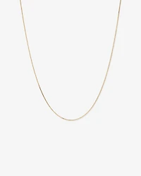 55cm (17") 1.05mm Width Solid Diamond Cut Curb Chain in 10kt Yellow Gold