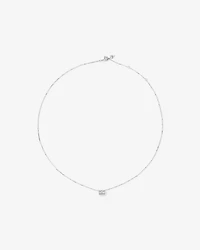 0.28 Carat TW Multistone Emerald Cut Diamond Pendant in 10kt White Gold