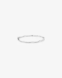 Twist Bangle in 10kt White Gold