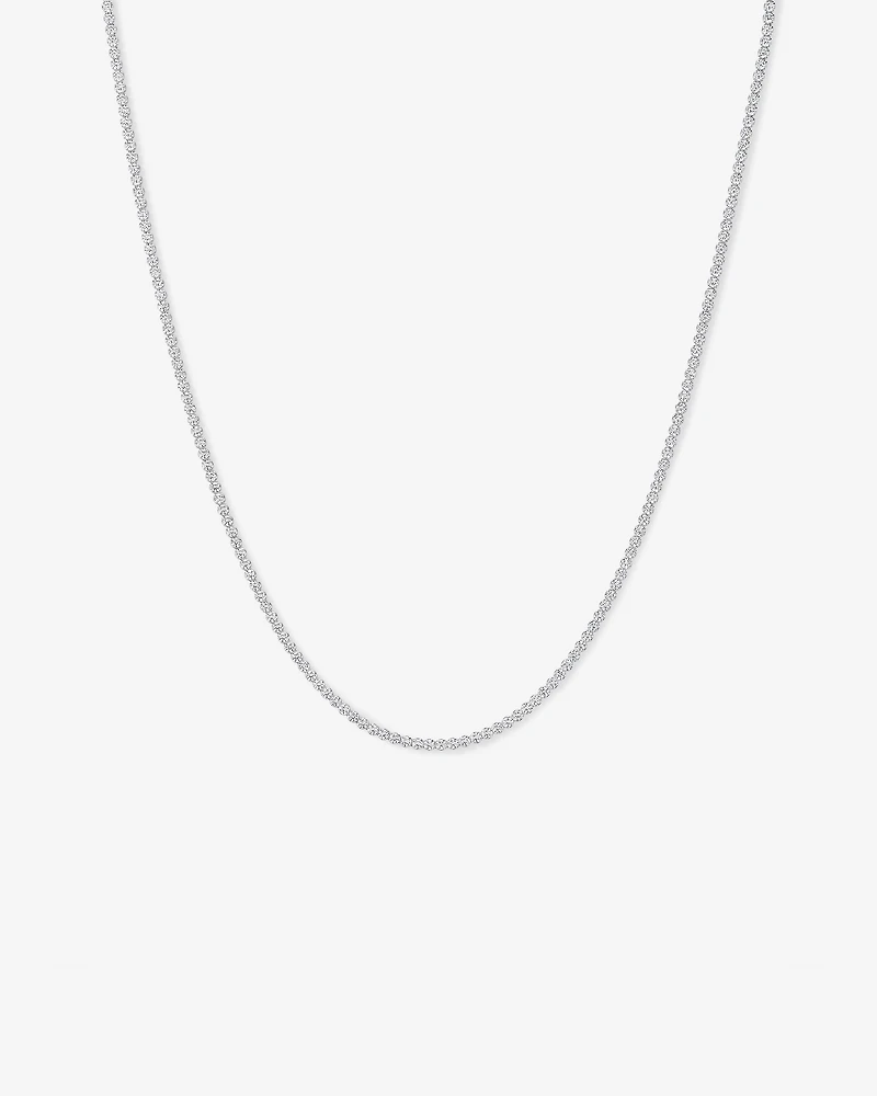 Mini Tennis Necklace with Cubic Zirconia in Sterling Silver