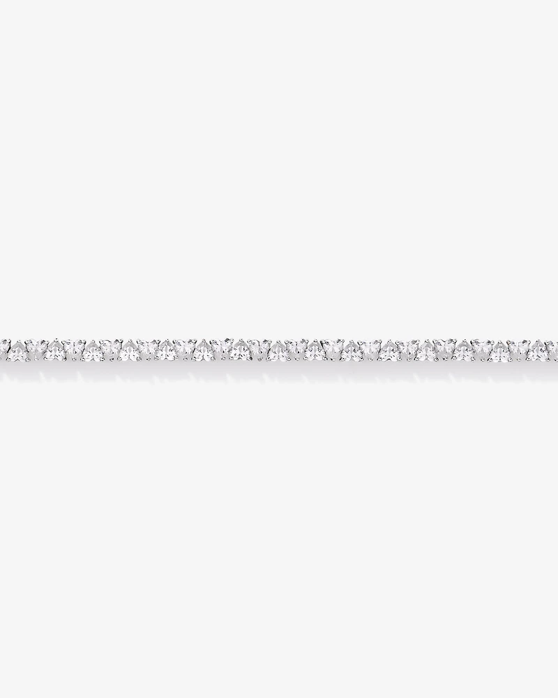 6.60 Carat TW Laboratory-Grown Diamond Heart Tennis Bracelet in 10kt White Gold