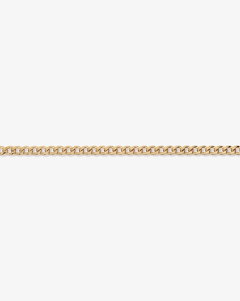17cm (20") 3.75mm Width Semi Solid Diamond Cut Curb Bracelet in 10kt Yellow Gold