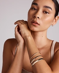 65mm (2.5") 4.7mm Width Solid Round Bangle in 10kt Yellow Gold