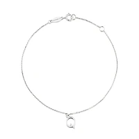 Bracelet à initiale « Q » en argent