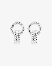 Rope Textured Earrings in Sterling Silver
