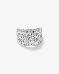 2.00 Carat TDW Laboratory-Grown Diamond Crossover Ring in 10kt White Gold