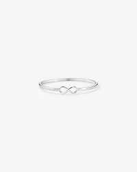 Diamond Accent Infinity Oval Hinge Bangle in Sterling Silver