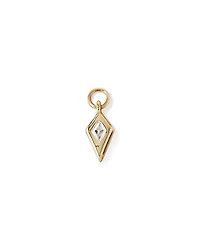 Kite Cut Earring Charm with 0.33 Carat TW of Laboratory-Grown Diamond in 10kt Yellow Gold