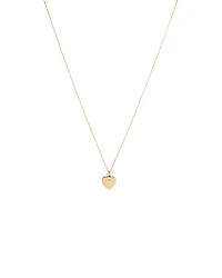 Diamond Charm Heart Pendant Necklace in 10kt Yellow Gold