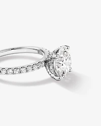 3.50 Carat TW Round Brilliant Laboratory-Grown Diamond Engagement Ring in 18kt White Gold