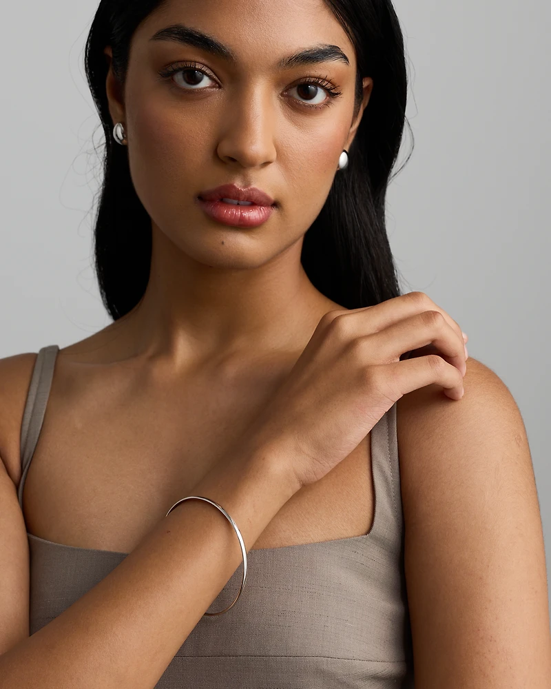 Jonc rond solide 65 mm (2,56") largeur 3 mm en argent sterling