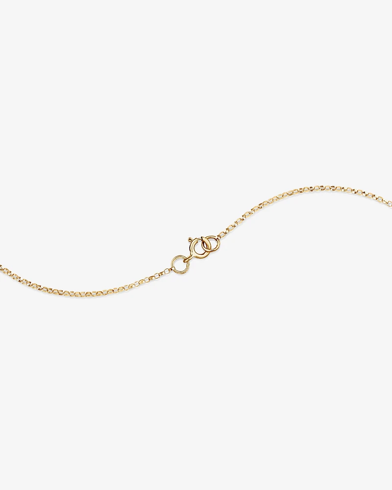 "M" Initial Necklace with 0.10 Carat TW of Diamonds in 10kt Yellow Gold