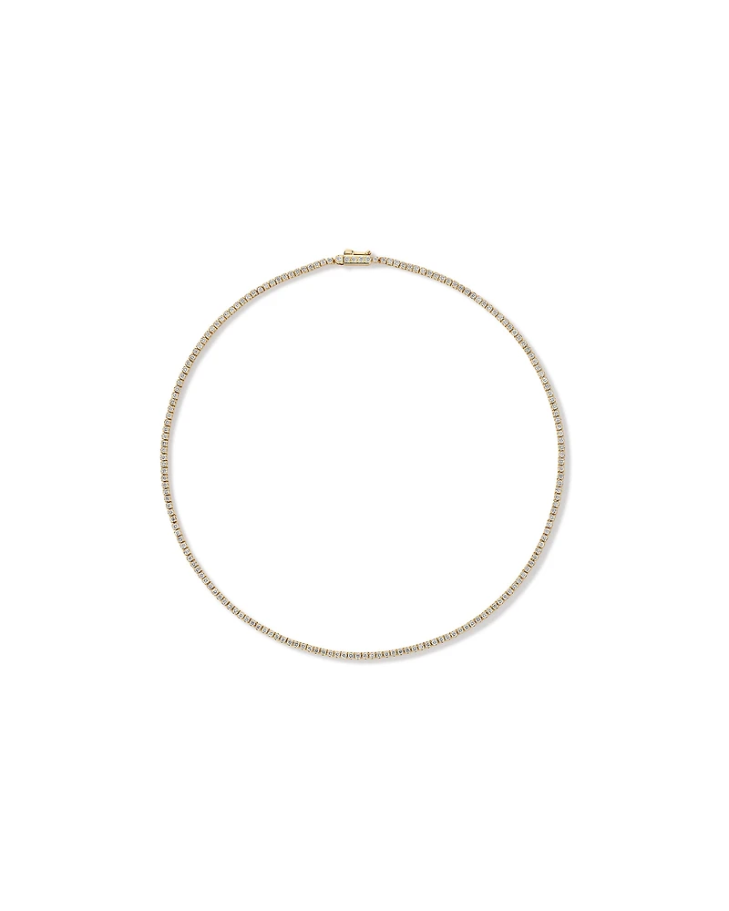 4.00 Carat TW Tennis Necklace in 18kt Yellow Gold