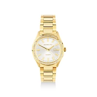 Ladies 0.40 Carat TW Diamond Quartz Watch in Yellow Gold Tone Stainless Steel