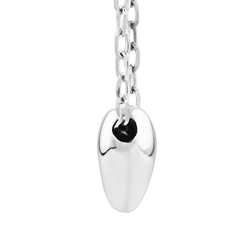 Mini Heart Necklace with .004TW of Diamonds in Silver