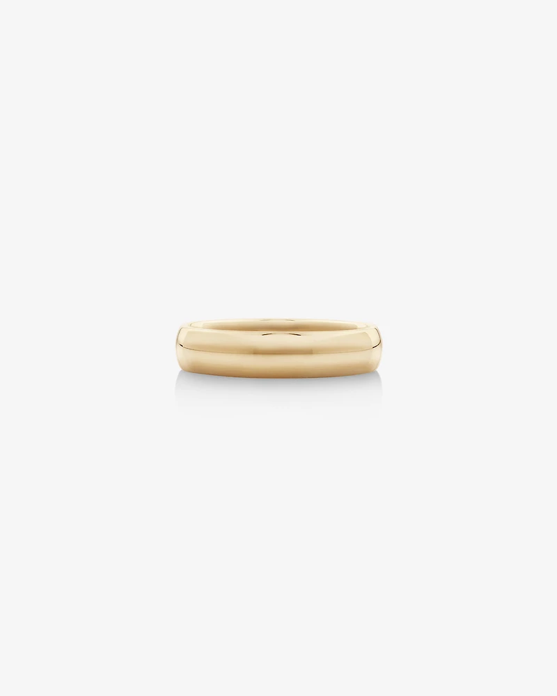 5mm High Domed Wedding Band in 10kt Yellow Gold