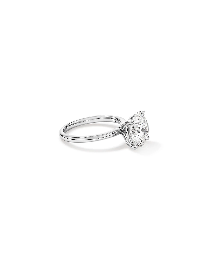 4.00 Carat TW Round Brilliant Laboratory-Grown Diamond Solitaire Engagement Ring Platinum