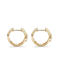 0.50 Carat TW of Laboratory-Grown Pear Cut Diamond Huggie Earrings in 10kt Yellow Gold