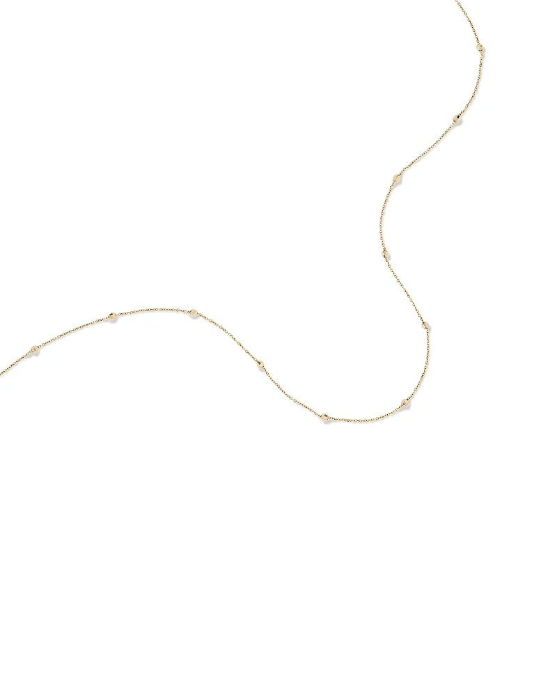 45cm (18") 2mm-2.5mm Width Adjustable Bead Necklace 10kt Yellow Gold