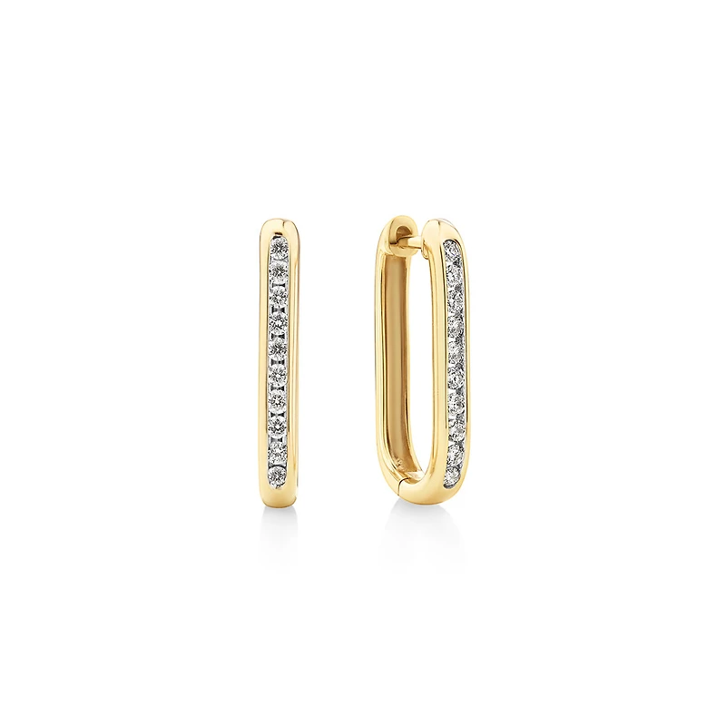 Huggies with 0.22 Carat TW of Diamonds in 10kt Yellow Gold