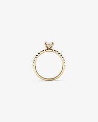 1.81 Carat TW Oval Lab-Grown Diamond Side Accent Engagement Ring 14kt Yellow Gold