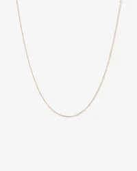 50cm (20") Station Ball and Curb Chain in 10kt Yellow Gold