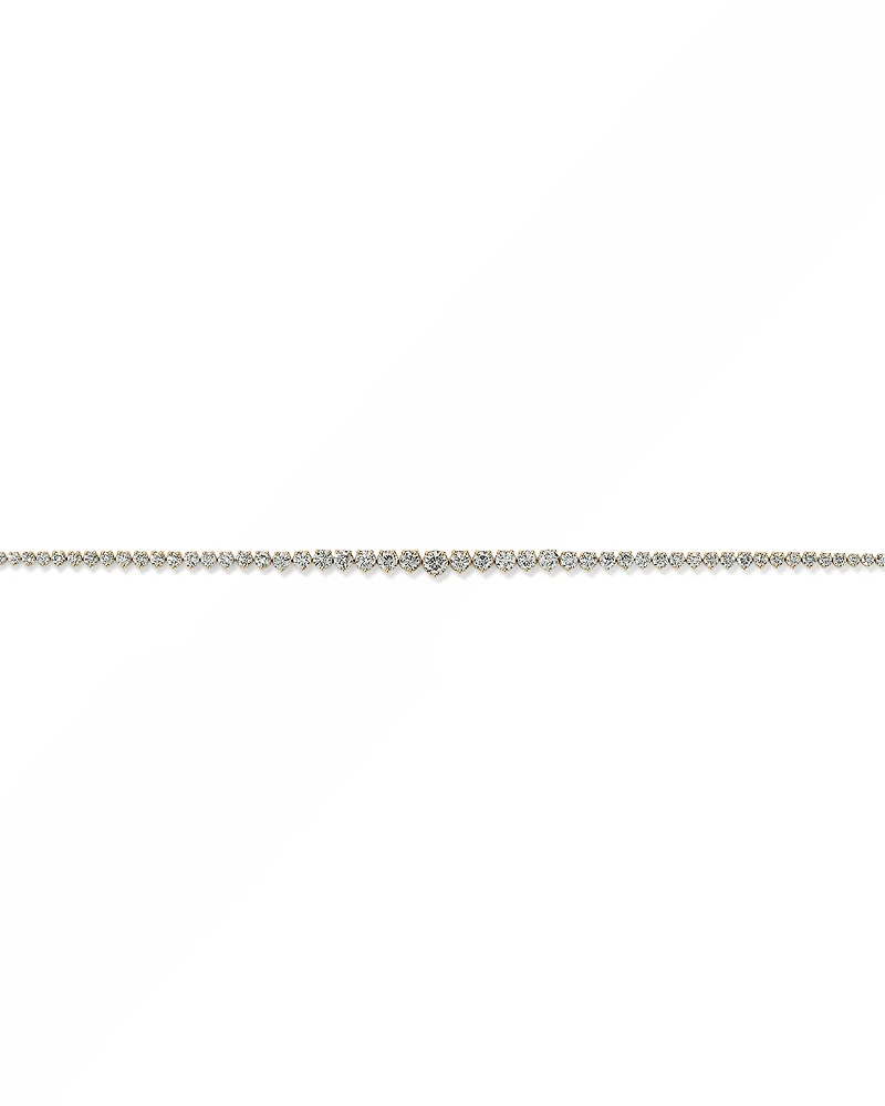 10.00 Carat TW Graduated Diamond Riviera Tennis Necklace in 18kt Yellow Gold
