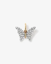 Diamond Butterfly Pendant in 10kt Yellow Gold