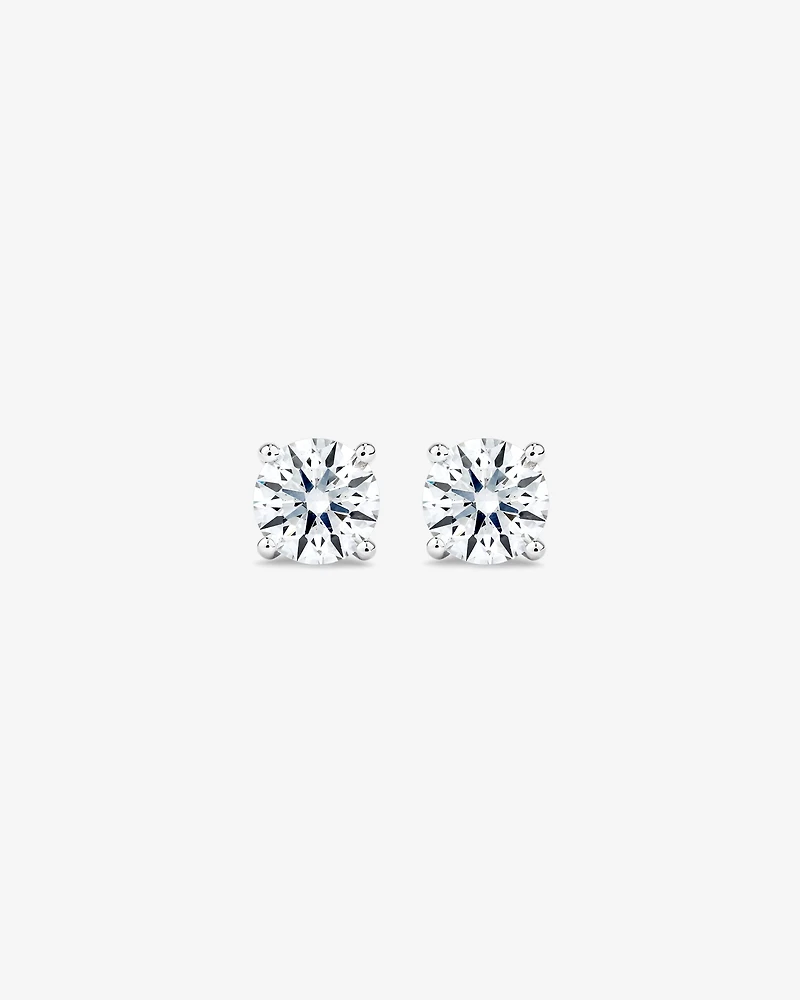 1.00 Carat TW Laboratory-Grown Diamond Solitaire Stud Earrings 14kt Gold