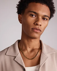 55cm (22") 4mm-4.5mm Width Curb Chain in 10kt Yellow Gold