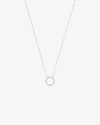 0.85 Carat TW Laboratory-Grown Diamond Circle Necklace in 10kt Yellow Gold