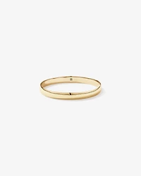 65mm (2.5") 7.3mm Width Solid Round Bangle in 10kt Yellow Gold