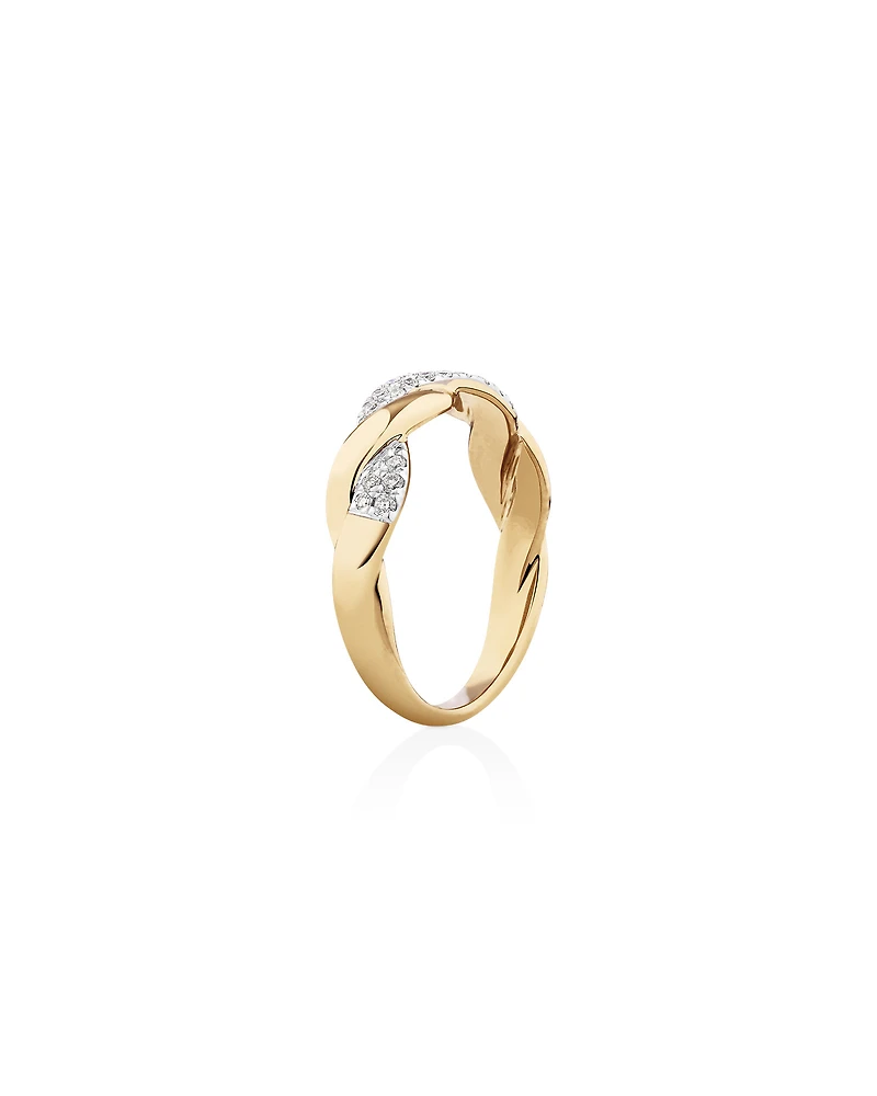 Twist Ring with 0.20 Carat TW of Diamonds in 10kt Yellow Gold