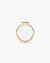 Aquamarine Bezel Ring 10kt Yellow Gold