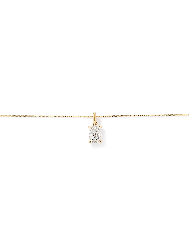 1.00TW Lab Diamond Pendant in 10kt Gold